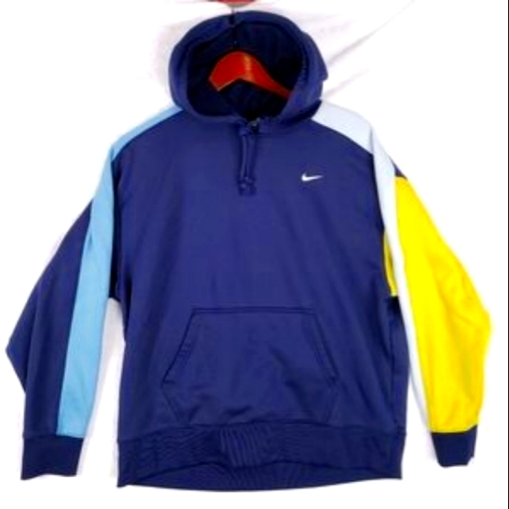 Nike Colorblock Hoodie - Blue, Yellow, Light Blue